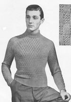 vintage mens tank top knitting pattern 1940s