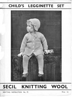 vintage 1930s pram set or outdoor set knitting pattern 