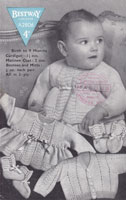 vintage baby matinee knitting pattern bestway 1940s