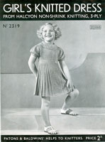 little girls dress knitting pattern