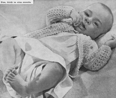 vintage baby knitting pattern for a matinee jacket from 1940s