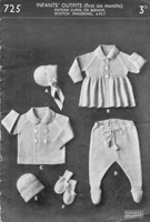 vintage pram set knitting pattern patons 1930s