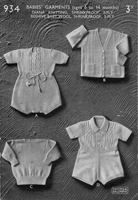 vintage baby romper set knitting pattern 1930s patons