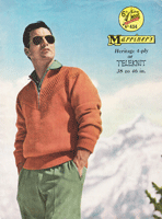 Great vintage men's zip neck jumper knitting pattern