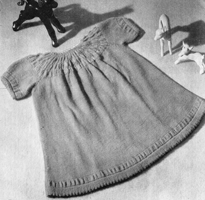 vintage baby dress knitting pattern 1940s