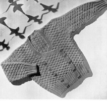 1940s baby cardigan cross over design