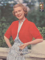 Great vintage ladies bolero knitting patterns with fancy border