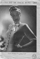 vintage ladies cardigan knitting pattern 1940s