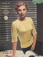 vintage ladies knitting pattern from 1930s