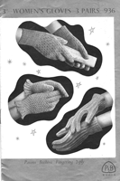 vintage gloves knitting pattern for ladies 1940s