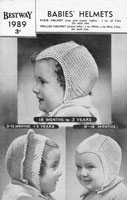 vintage baby bonnets knitting pattern 1930s