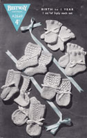 vintage baby bootees knitting pattern 1940s