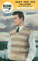 vintage fair isle knitting pattern