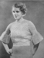 vintage ladies knitting pattern from 1930s