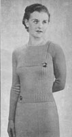 vintage ladies knitting pattern for jumper from 1930s