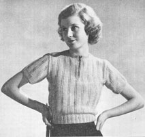 ladies jumper knitting pattern 1930s
