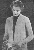 vintage ladies cardigan knitting pattern from 1930s