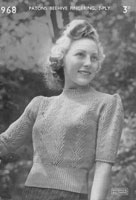 vintage ladies knitting pattern 1940s ladies jumper