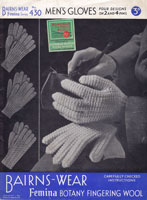 gloves knitting pattern 1930s mens
