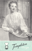 ladies bed jacket knitting pattern from 1940s