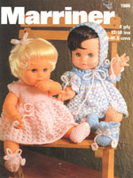 vintage dolls knitting pattern in 4ply for 12"-18" dolls