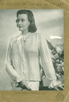 patons 247 vintage bedjacket knitting pattern