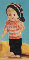 Great vintage doll knitting pattern for Princess Petite, a little 12.5 doll from Chiltern