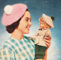 Great vintage doll knitting pattern for Princess Petite, a little 12.5 doll from Chiltern