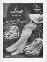 vintage 1940s knitting pattern for bed socks