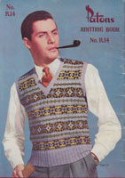 mens vintage knitting pattern fair isle tank top or vest
