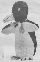 vintage knitting pattern for toy penguin