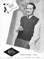 vintage mens tank top 1930s knitting pattern
