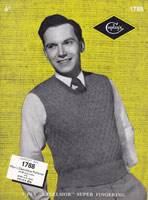 vintage 1940s knitting pattern mens tank top