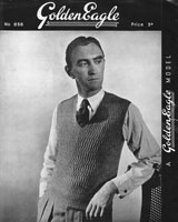 vintage mens slip over knitting pattern 1940s