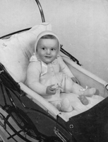 vintage knitting pattern for baby pram set 1940s