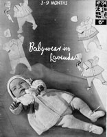 vintage baby knitting pattern for pramets 1940s