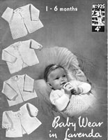 vintage baby matinee knitting pattern 1940s