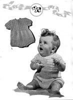 vintage baby knitting pattern for romper 1940s