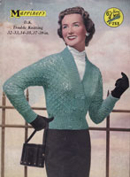 Vintage knitting pattern for lovely lacy cardigan with double breasted button feature