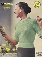 Fabulous ladies winter jumper vintage knitting pattern