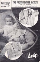 vintage baby knitting pattern 1940s