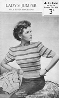 vintage ladies jumper knitting pattern 1940s