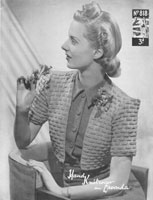 vintage ladies bolero knitting pattern 1940s