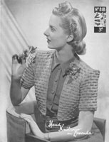 vintage ladies bolero knitting pattern 1940s