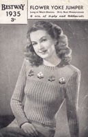 vintage fair isle ladies knitting pattern 1940