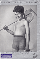 boys swimming trunks knitting pattern 1940s