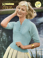 vintage ladies jumper knitting pattern