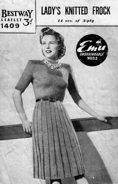 Vintage Ladies Dress knitting patterns available from Fab40s.co.uk