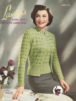 vintage ladies twinset knitting pattern from 1950s