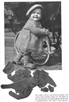 vintage pram set knitting pattern 1940s